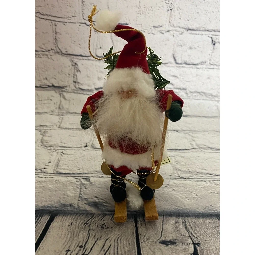 Vintage NWT The Santas Ornament‎ By Tina Mitchell Ski Christmas Tree Decor